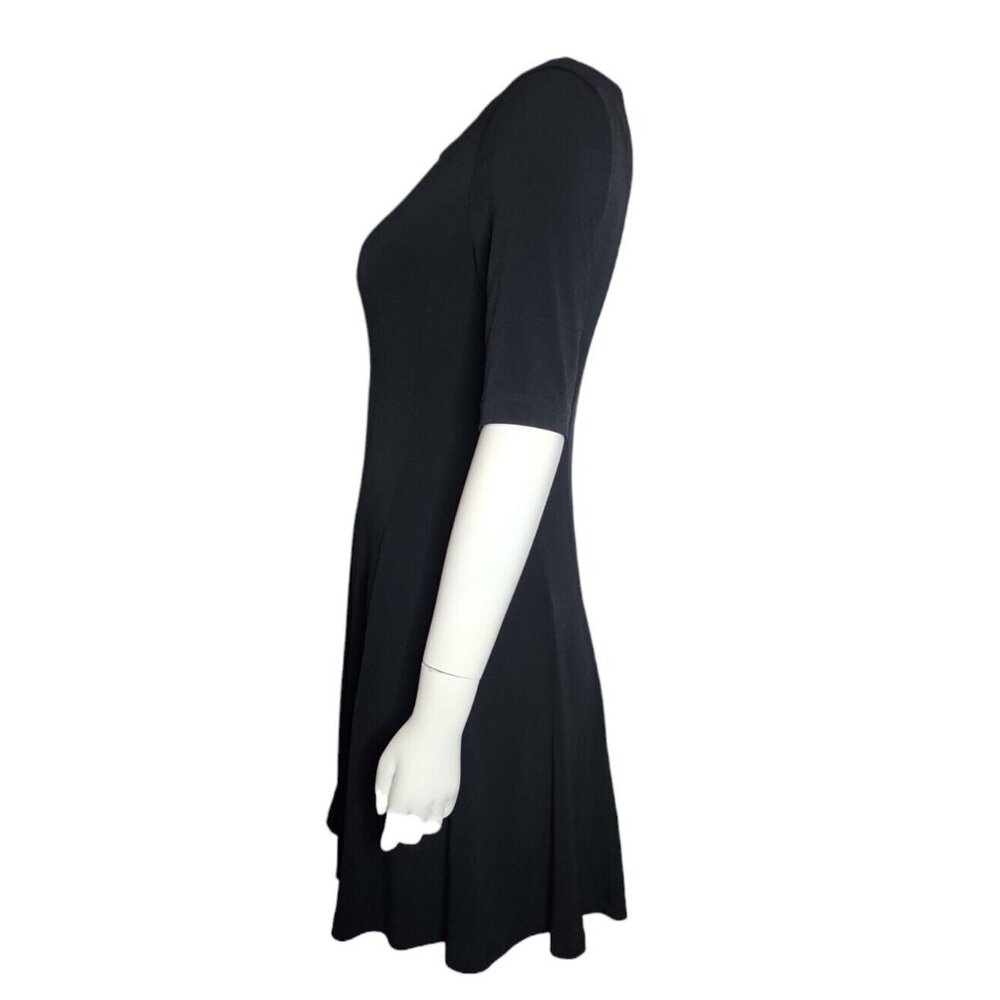 Connected Apparel Petites Solid All Black Pullove… - image 2